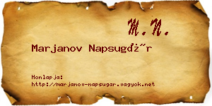 Marjanov Napsugár névjegykártya